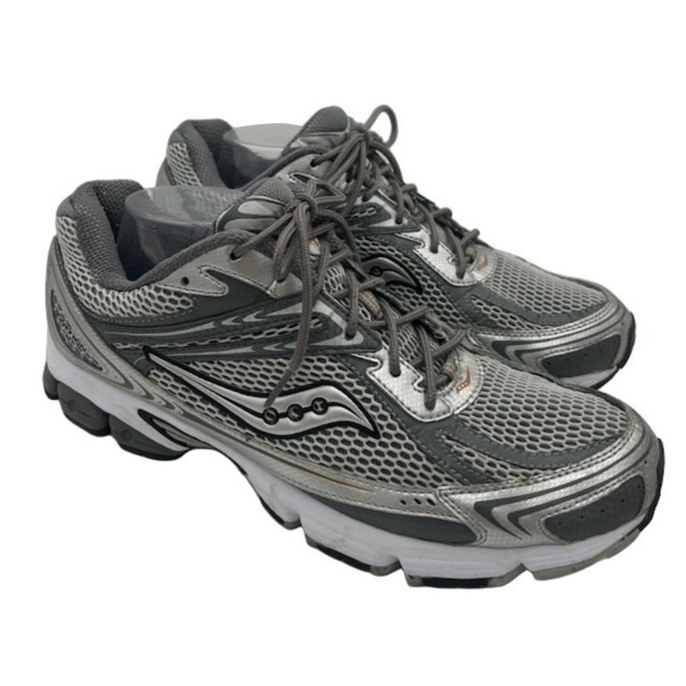 Saucony Grid 25047 Running Shoes Men's Size 12.5 Gray Silver Mesh Sneakers Gym